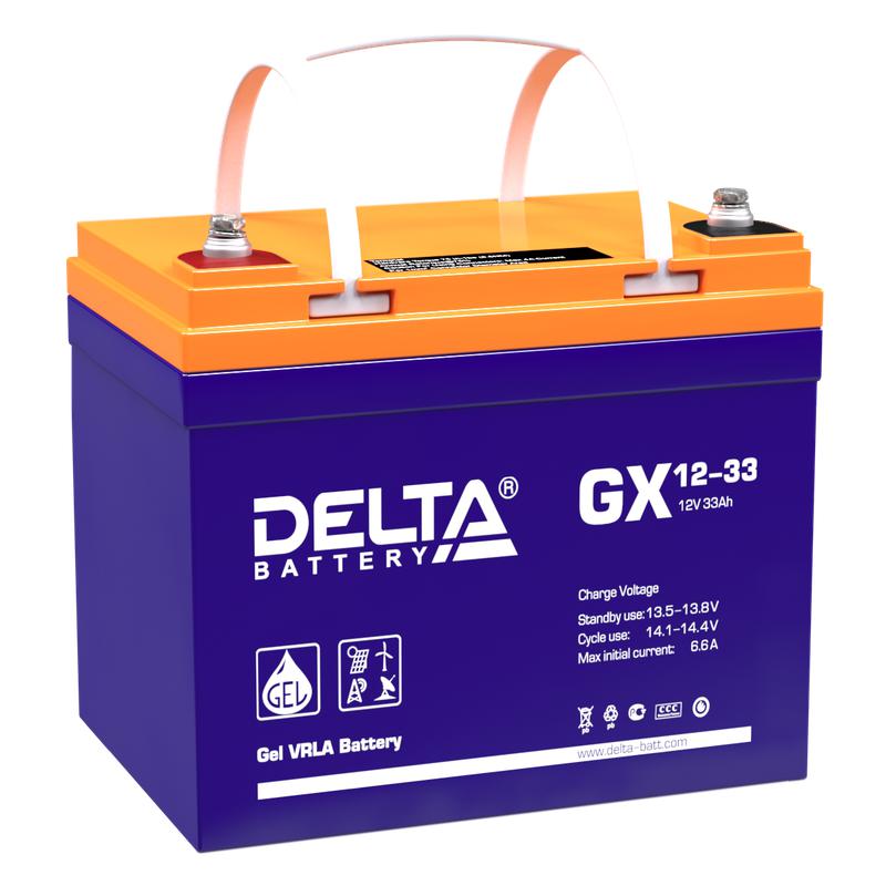 Аккумулятор 12В 33А.ч GX 12-33 Delta 4614010170012