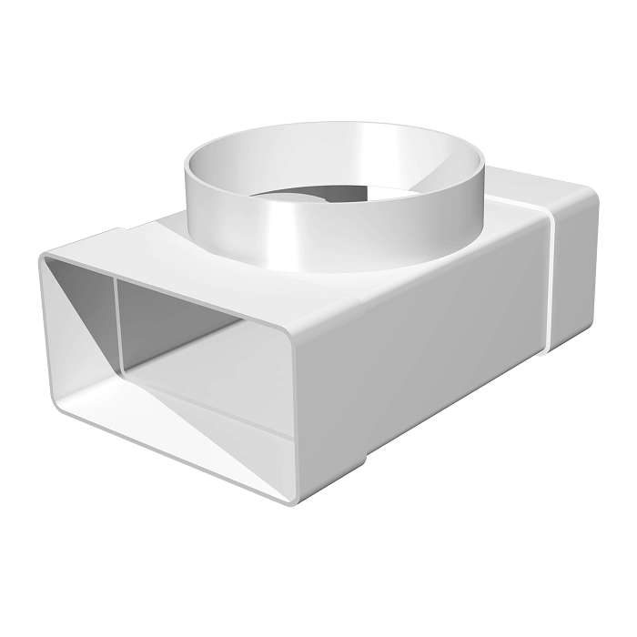 Тройник ТФП d125 с выходом 60х204 пластик ERA 620ТФ12.5П