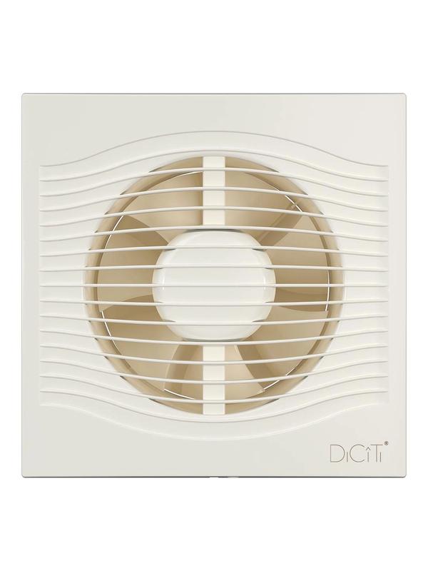 Вентилятор вытяжной осевой D125 декоративный с обратным клапаном DiCiTi SLIM 5C Ivory