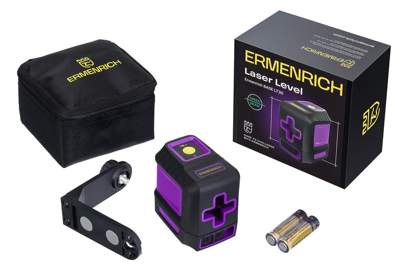 Уровень лазерный BASE LT30 фиолет. Ermenrich 84690