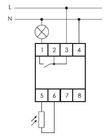 Фотореле AZ-B (выносной герметичный фотодатчик IP65 монтаж на DIN-рейке 2 модуля 230В 16А 1НО IP20)(