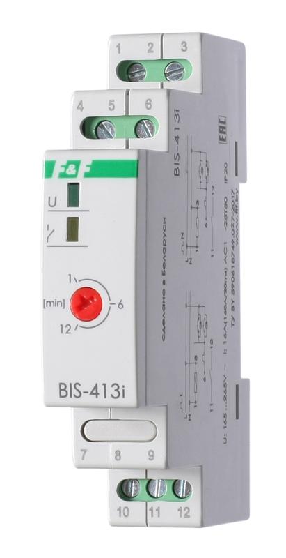 Реле импульсное BIS-413i (установка на DIN-рейку; с встроенным таймером; для нагрузки с больш. пусков. током (160А/20мс)) F&F EA01.005.019