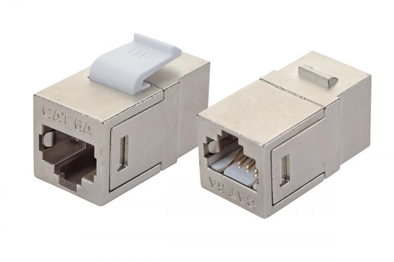 Адаптер проходной Keystone RJ45-RJ45 кат.6A FTP серебр. Eurolan 12B-EA-07SL