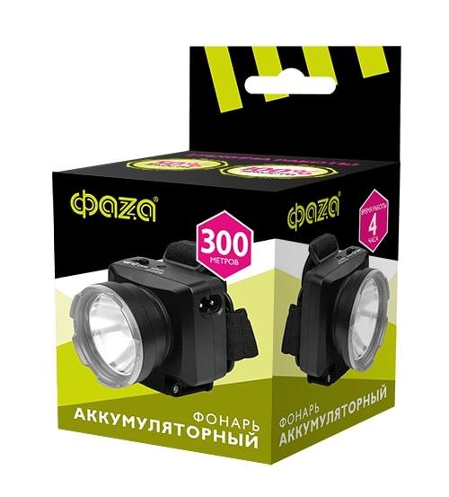 Фонарь налобный AccuFH7-L3W-bk 2 режима работы: 100проц./50проц. IP20 регулир. угол наклона индикато