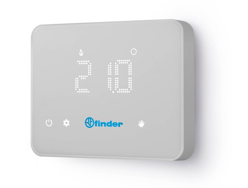 Термостат комнатный Bliss T сенсорный экран 3В DC 1СО 5А монтаж на стену FINDER 1T9190030000PAS