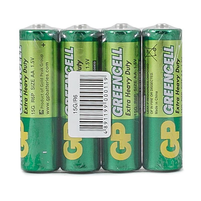 Элемент питания солевой AA/R6 1.5В GreenCell 15G-OS4 40/200/1000 (уп.4шт) GP 2779