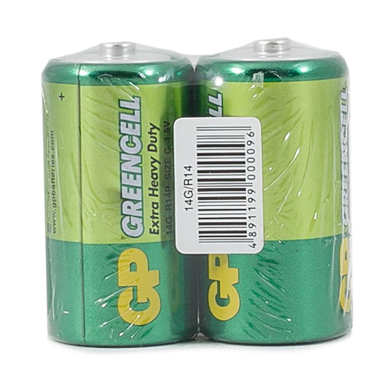 Элемент питания солевой C/R14 1.5В GreenCell 14G-OS2 24/480 (уп.2шт) GP 2686