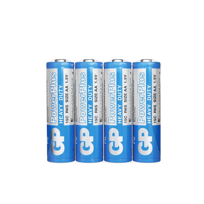 Элемент питания солевой AA/R6 1.5В PowerPlus 15CEBRA-2S4 40/200/1000 (уп.4шт) GP 10878