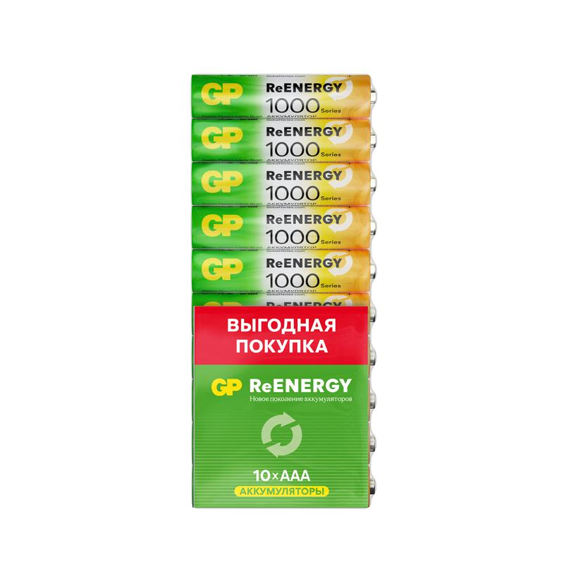 Аккумулятор AAA/HR03 ReEnergy 1.2В 930мА.ч 100AAAHC-CRB10 /300 (бокс 10шт) GP 18335
