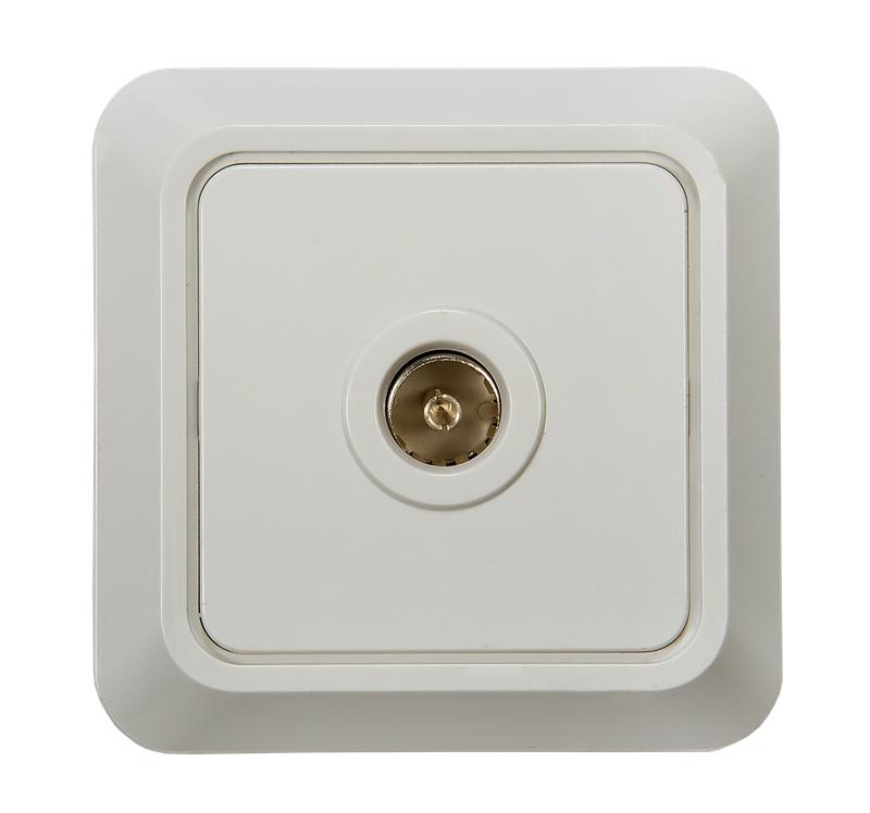 Розетка телевизионная TV ОП Bolleto 7027 16А IP20 бел. ASD / IN HOME 4680005959815