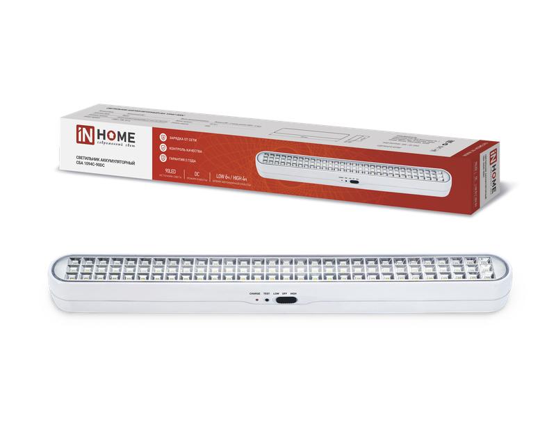 Светильник светодиодный СБА 1094-90DC 90LED 2.0А.ч lithium battery DC аварийный IN HOME 4690612029467