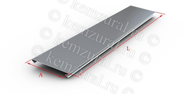 Крышка для лотка замковая осн.100 L2500 сталь 1мм КЛЗ 100 ХЛ1.5 КЭМЗ p246 101143 1l