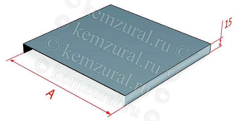 Крышка для угла для поворота трассы вверх на 90град. сталь 1.5мм КЛП 100 УХЛ2.5 КЭМЗ 117 101105 18