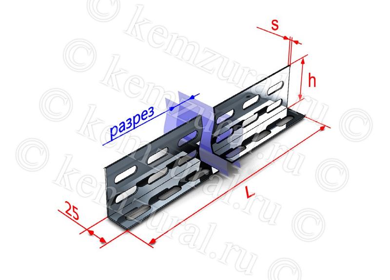 Разделитель для лотка H=65мм L2000 сталь 1.5мм УХЛ2.5 КЭМЗ 123 002325 18