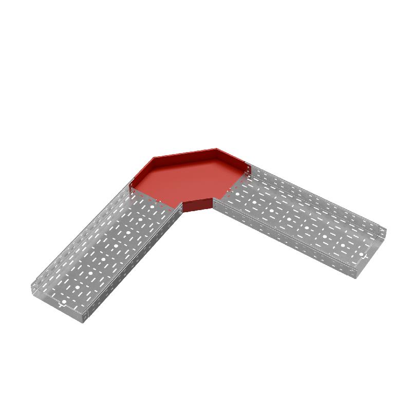 Угол для лотка горизонтальный 90град. 300х80 сталь 1мм "ПЛЮС" GLplus90-80-300 КМ PL0436