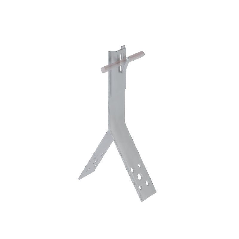 Держатель зажимной коньковый KDZ-H100-D5-8 AURAFORT TD для прутка d5-8мм H=100мм сталь термодиффузион. цинк. КМ MA0102