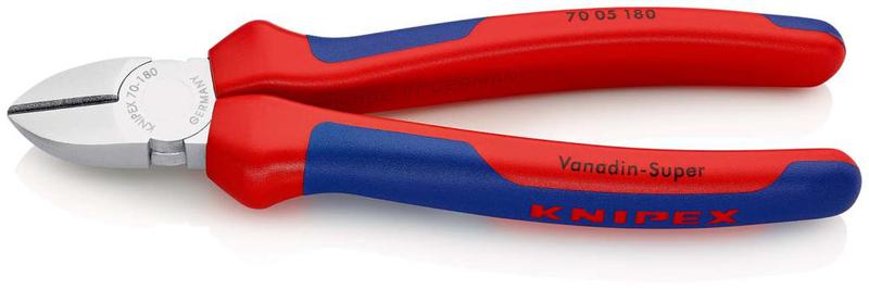 Бокорезы L-180мм твердость кромок 62 HRC хром. Knipex KN-7005180SB