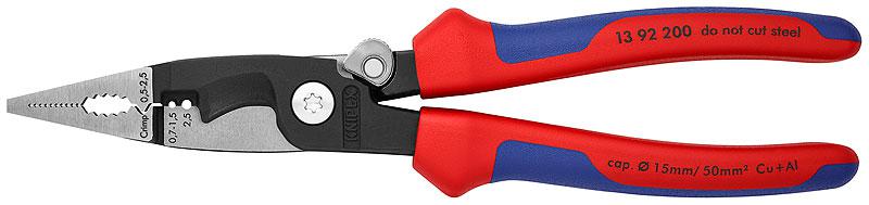 Клещи электромонтажные 6-в-1 L-200мм Knipex KN-1392200SB