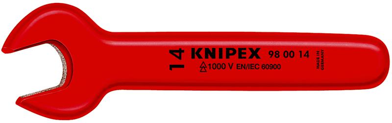 Ключ гаечный рожковый метрический VDE 1000В размер под ключ 24мм L-210мм диэлектрический Knipex KN-980024