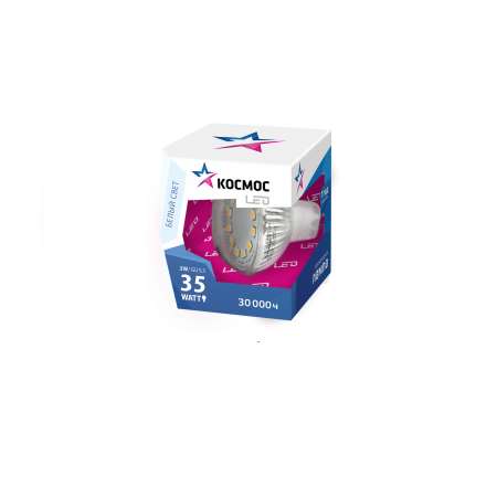 Лампа светодиодная JCDR 3Вт 220В GU5.3 4500К Космос Lksm_LED3wJCDRC45