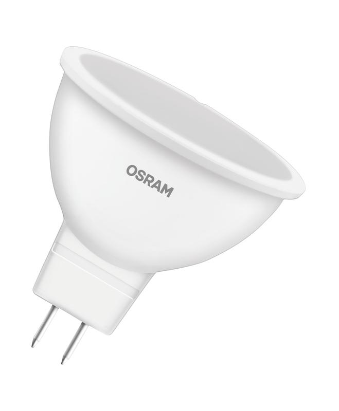 Лампа светодиодная LED STAR MR16 3536 5W/830 12V GU5.3 350лм 5Вт (замена 35Вт) 3000К тепл. бел. GU5.3 MR16 12В прозр. пласт. OSRAM 4058075481282
