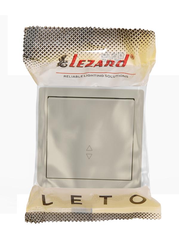 Выключатель проходной 1-кл. ОП LETO крем LEZARD 752-0300-105