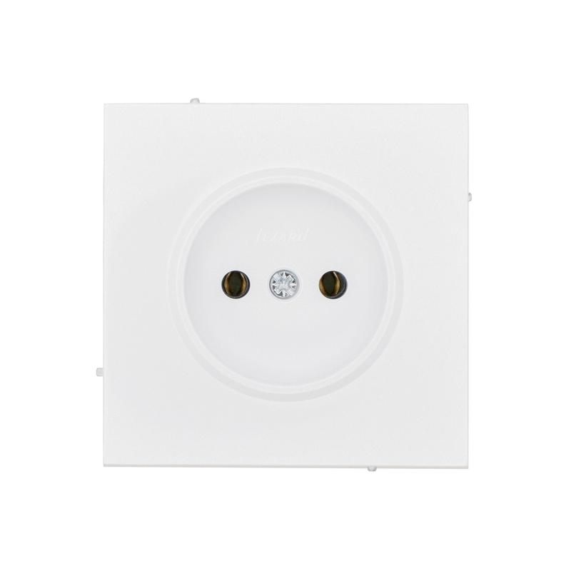 Розетка 1-м СП ESTET IP20 без заземл. ПБТ механизм бел. LEZARD 745-0288-121B