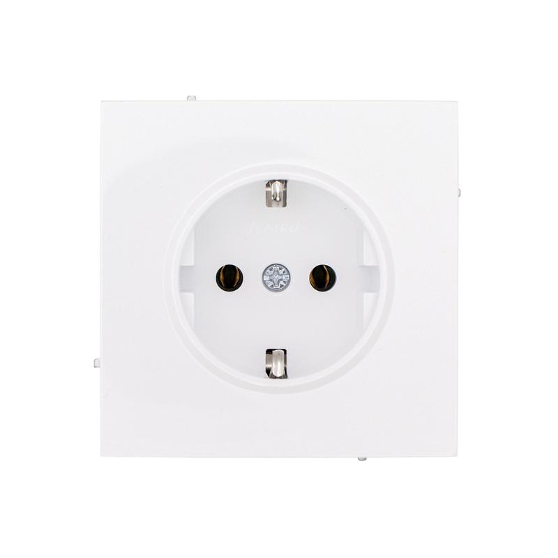 Розетка 1-м СП ESTET 16А IP20 с заземл. ПБТ механизм бел. LEZARD 745-0288-122B