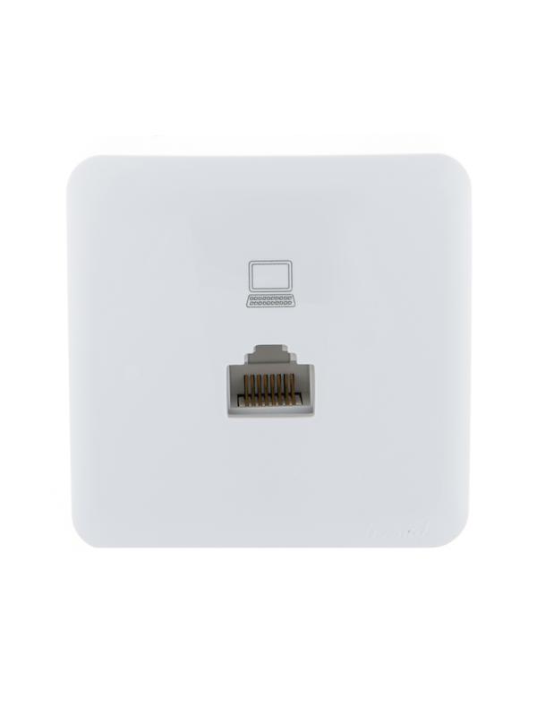 Розетка компьютерная 1-м ОП Viola RJ45 бел. LEZARD 751-0200-139