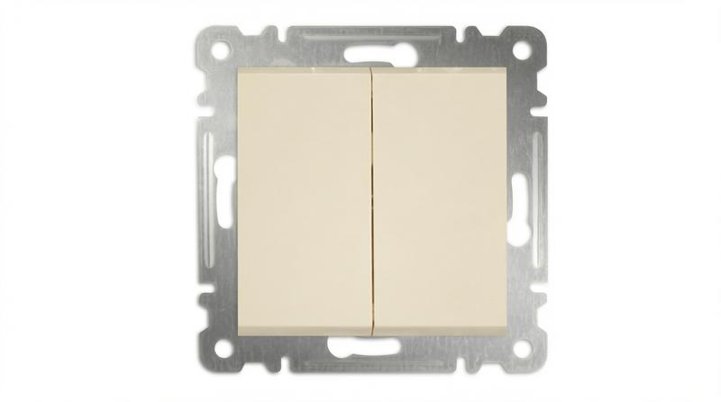Выключатель 2-кл. СП Karea 10А IP20 механизм крем. Makel 57010003