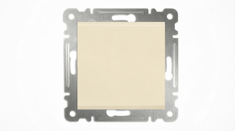 Переключатель проходной 1-кл. СП Karea 10А IP20 механизм крем. Makel 57010005