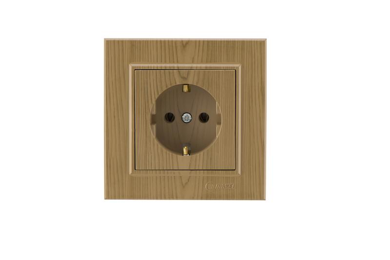 Розетка с/з СП Karea 16А IP20 дуб керамика Makel 56101008