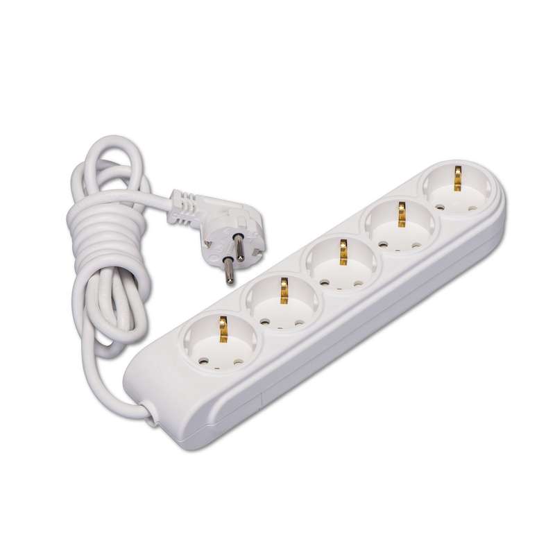 Удлинитель 5х5м с заземл. 16А IP20 защ. шторки Makel N5210063