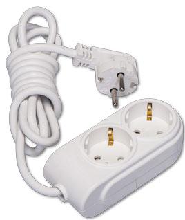 Удлинитель 2х7м с заземл. 16А IP20 ПВС 3х1.5 защ. шторки Makel N2210074