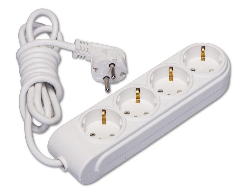 Удлинитель 4х10м с заземл. 16А IP20 ПВС 3х1.5 защ. шторки Makel N4210084