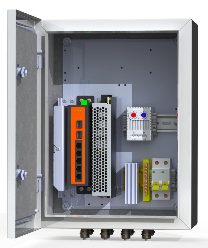 Термошкаф коммутационный 4хPoE 2хSFP 4хSC IP66 300х400х210мм 6 УТП 4КУ Mastermann 00-00015643