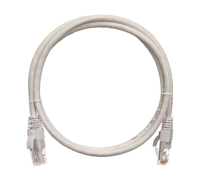 Патч-корд U/UTP 5е RJ45/8P8C 4 пары PVC с защитной защелкой мж 1м сер. NIKOMAX NMC-PC4UD55B-010-GY