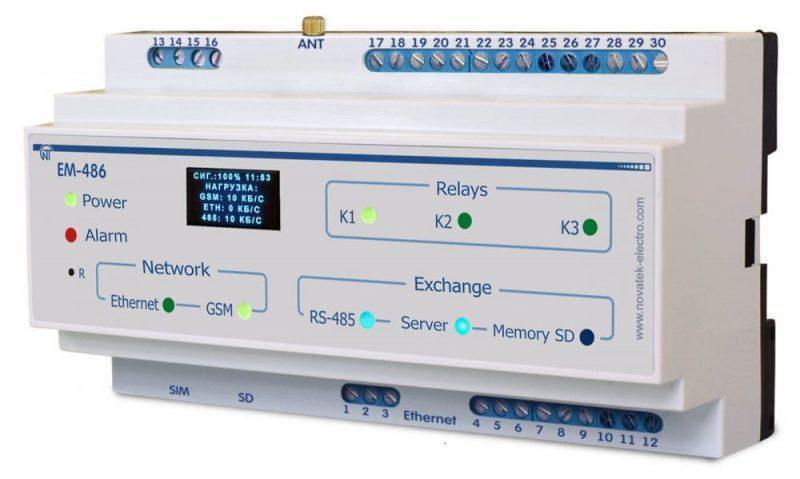 Точка доступа к NT Cloud (Ethernet/2-G) ЕМ-486 вход Ethernet 4 входа 3 реле (с облачным сервисом мониторинга) НовАтек-Электро 3425680486