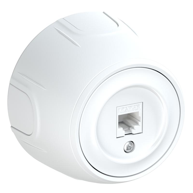 Розетка компьютерная 1-м RJ45 кат.5E Rotondo бел. OneKeyElectro7700886