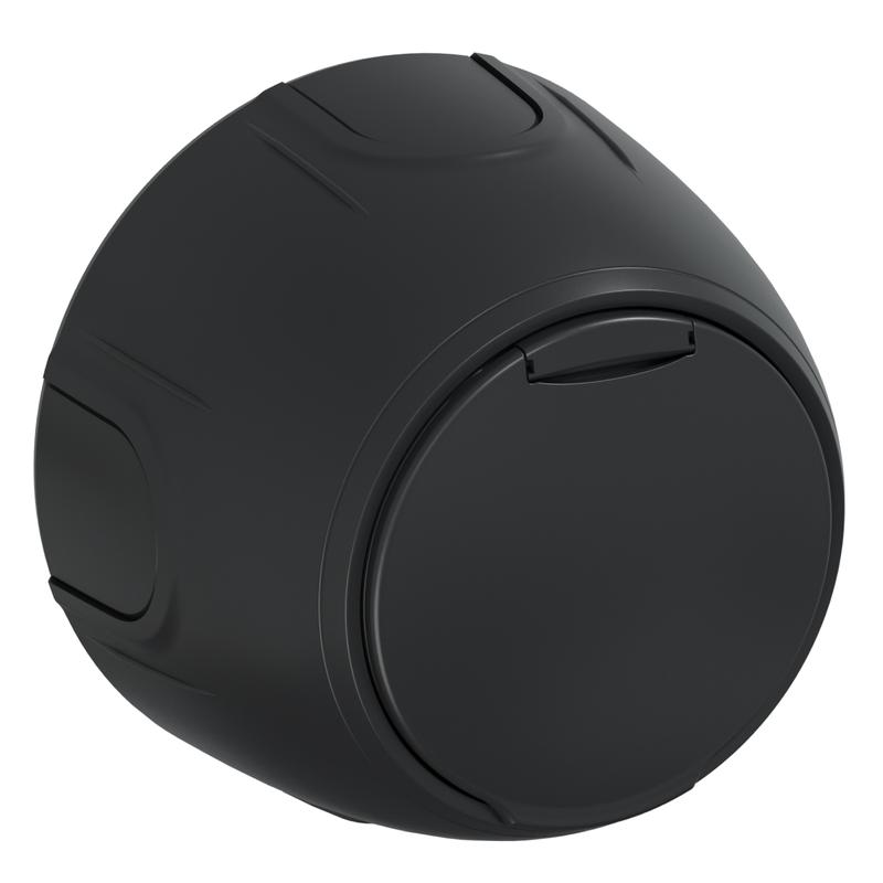 Розетка Rotondo с заземл. с защ. крышкой винтов. контакты черн. OneKeyElectro 7700950