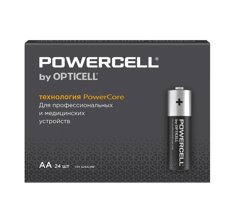 Элемент питания алкалиновый AA/LR6 (уп.24шт) Powercell Opticell 6090005