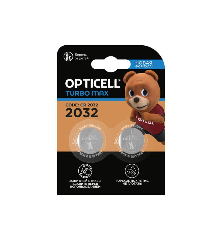 Элемент питания литиевый CR2032 Specialty Turbo Max (блист.2шт) Opticell 6061001