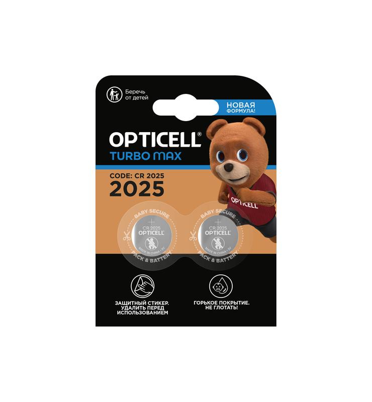 Элемент питания литиевый CR2025 Specialty Turbo Max (блист.2шт) Opticell 6061004