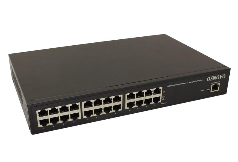 Инжектор управляемый PoE Midspan-12/180RGM Gigabit Ethernet на 12 портов OSNOVO 11493