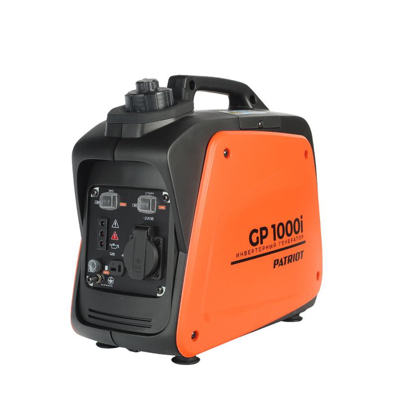 Бензогенератор инверторный GP 1000i 0.7/0.9кВт уровень шума 58 dB 8.5кг PATRIOT 474101025
