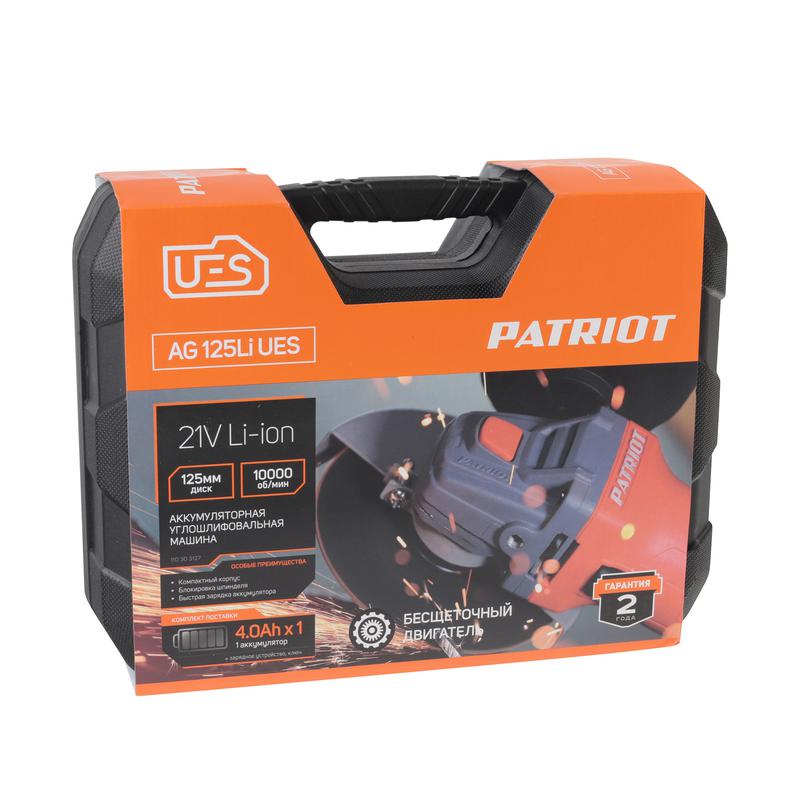 Машина шлифовальная угловая УШМ AG 125Li UES PATRIOT 110303127