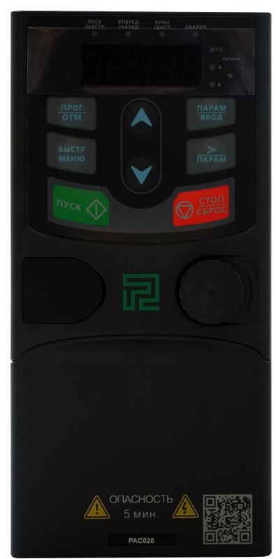 Преобразователь частоты тип PAC020 1.5кВт 1ф 220В IP20 PitON PAC020X007A5XB2