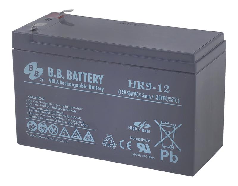 Аккумулятор 12В 9А.ч HR 9-12 B.B. Battery
