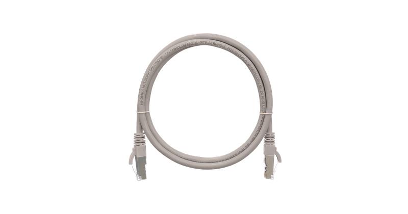Шнур коммутационный кат.5E (класс D) F/UTP 4 пары 26 AWG (7х0.165мм) 100МГц 2хRJ45 (8P8C) T568B заливной с защитой защелки мж BC чистая медь PVC нг(А) сер. 1.5м NIKOMAX NMC-PC4SD55B-015-GY