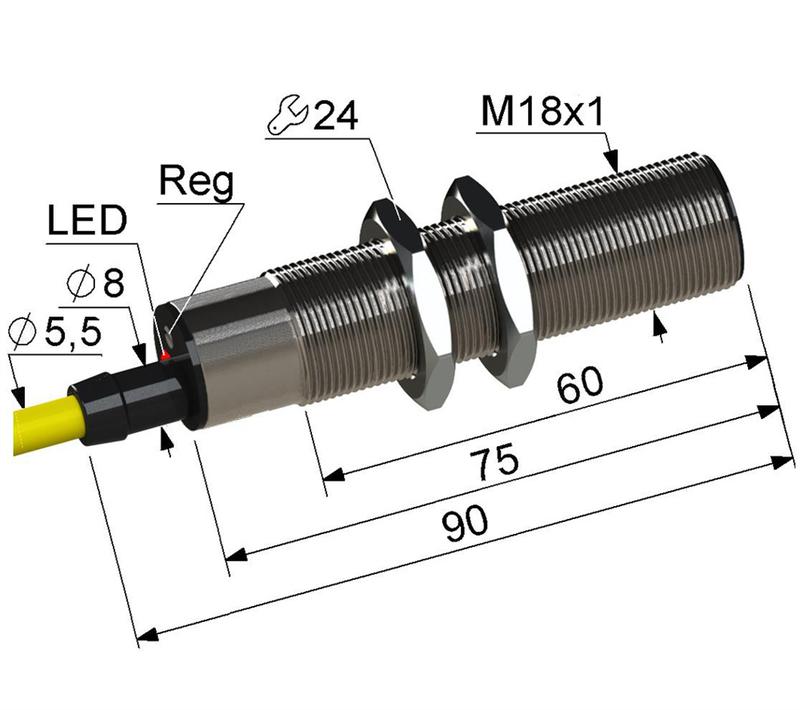 Выключатель бесконтактный PS1-18M90-5B11-Z (ВБ1.18М.90.5.1.1.Z) МЕГА-К A8010-79680060
